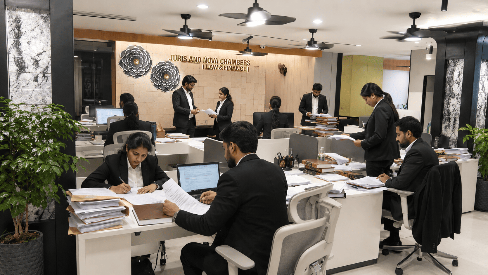 Juris And Nova Chambers office team at work